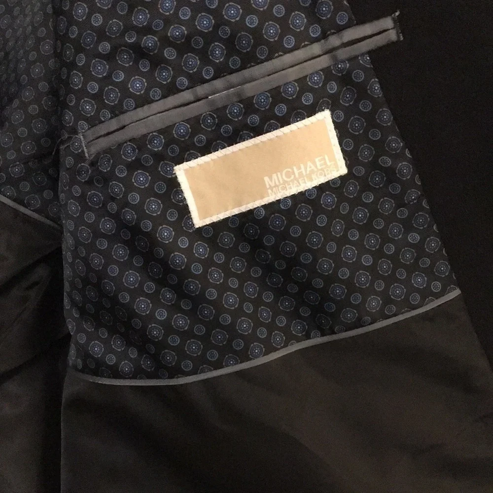 Michael Kors Black Wool Camel Hair Coat Blazer Jacket